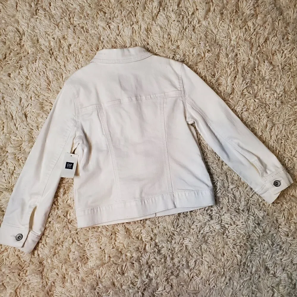 GAP KIDS White Denim Jacket - Sz. XS (4-5) Regular